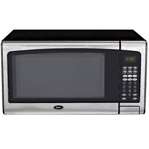 Oster 1.3 Cubic Ft. Countertop Microwave in Silver and Black - 1 of 1