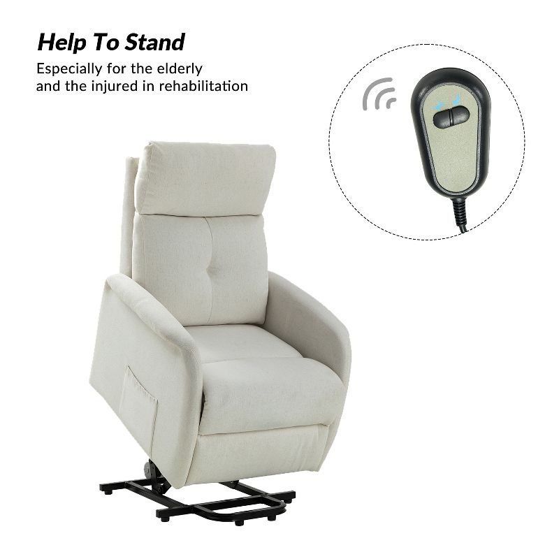 Gina Mid-century Power Remote Recliner with Metal Base  | ARTFUL LIVING DESIGN, 4 of 11