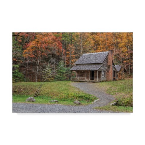 Trademark Fine Art 12 X 19 Galloimages Online Smokies Cabin