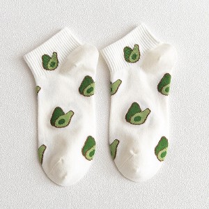 Alilang Women's Avocado Ankle Socks Non Slip Cotton for Casual Stability and Comfort 2 Pairs - One Size Fits Most - 1 of 4