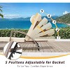 2-Piece Outdoor Chaise Lounge Set with Adjustable Backrest, PE Rattan Poolside Lounge Chairs 5-Position Recliner Plush Cushions & All-Weather Design - 4 of 4