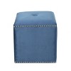 CAVINAS Simple Upholstered Square Cassella Cube Ottoman Chair,Small Ottoman Stool for Living Room,Bedroom - 3 of 4