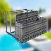Poolside Float Storage Organizer, Outdoor Rattan Caddy with Wheels & Basket Organizer - 2 of 4