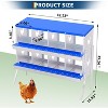 6 Panel Galvanized Steel Nesting Box with stand for Chicken Coop, Removable Drop Tray and Ventilation, for Hens, Ducks, Rustproof Design Blue - 2 of 4