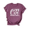 Simply Sage Market Women's Live Love Basketball Short Sleeve Graphic Tee - 2 of 4