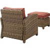 HomeStock Bradenton 2Pc Outdoor Wicker Armchair Set - Armchair & Ottoman - 4 of 4