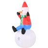 Occasions 5' INFLATABLE SNOWMAN ON SWIRLING LIGHTS SNOWBALL,  Tall, Multicolored - image 2 of 3