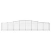 vidaXL Gabion Basket Set of 2 Silver Galvanized Iron Decorative Inlays - 4 of 4