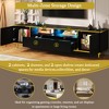 Modern TV Stand TV Console Media Console Entertainment Center with LED Lights, 2 Drawers, 2 Cabinets&2 Shelves, Gold+Black/White-ModernLuxe - 3 of 4