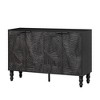 JUJABU 47.2'' Modern TV Stand with Solid Wood Legs, Anti-Tip Kit & 2 Storage Compartments – Media Console for TVs up to 43'' - 2 of 4