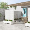 47" H×47"W Dovelina Gray Metal Planter Box with Trellis Privacy Screen for Patio - 3 of 4