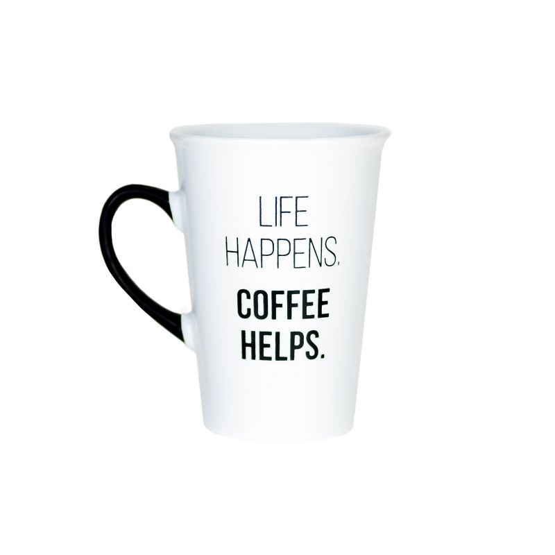 Amici Home Life Happens Coffee Helps Ceramic Coffee Mug, Microwave Safe & Dishwasher Safe,20-Ounce, 1 of 7