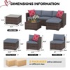 Patio Furniture Sets 5 Pieces, PE Wicker Modern Patio Conversation Set with Storage Cushions for Poolside, Deck, Balcony - 2 of 4