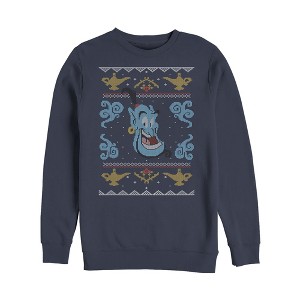 Men's Aladdin Ugly Christmas Genie Pattern Sweatshirt - 1 of 3