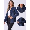 Allegra K Women's Trendy Long Sleeve Button Down Denim Shirt with Pocket - 2 of 4