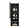 FONTOI Medicine Cabinet 4 Shelves Single Door Cabinet Bathroom Organizers Storage Cabinet Corner Cabinet for Kitchen Home Gray, 10.04"* 11.8"*32.17" - 2 of 4