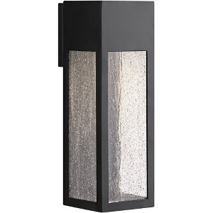 Hinkley Rook 15" High Satin Black Rectangular LED Outdoor Wall Light - 1 of 2