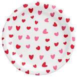 30ct Valentines Confetti Snack Plates White - Spritz™
