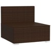 vidaXL Brown Patio Furniture Poly Rattan - Green Cushions -4 Seats - 4 of 4