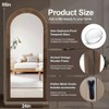 Arched Full Length Mirror with Solid Wood Frame Brown 55x24 Farmhouse Wall Mounted Floor Mirror Vertical Hanging Bedroom - 3 of 4