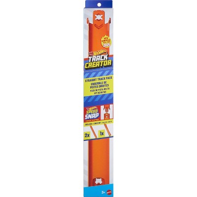 Pack De 4 Pistes Droites Hot Wheels Orange - 90 Cm Assemblées, Compatible Voitures Hot Wheels
