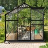 SEVOBAL Greenhouse Quick Setup for Outdoors with Roof Vent Walk in Green Houses Opendoor for Outside Outdoor Garden Backyard, Black, 135"*68"*13.5" - 2 of 4