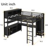 Lycvki Metal Loft Bed with Wardrobe and L-shaped Desk for Kids Teens Adults - 4 of 4