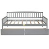NicBex Twin Size Wooden Daybed, Modern Sofa Bed Frame with 2 Storage Drawers for Bedroom, Living Room - 3 of 4