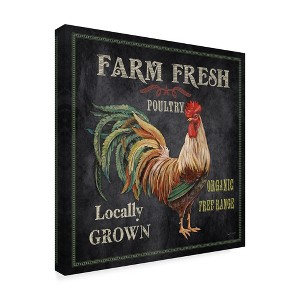 Trademark Fine Art -Jean Plout 'Farm Fresh Rooster' Canvas Art - 1 of 3