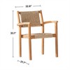 Mauricio Honey Wood Dining Chair - Set of 2 - 4 of 4