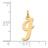 Black Bow Jewelry 14k Yellow Gold, Madison Collection, Medium Script Initial Pendant A-W - 4 of 4