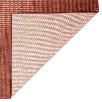 Chili Red Flat Woven Square Indoor/Outdoor Area Rug