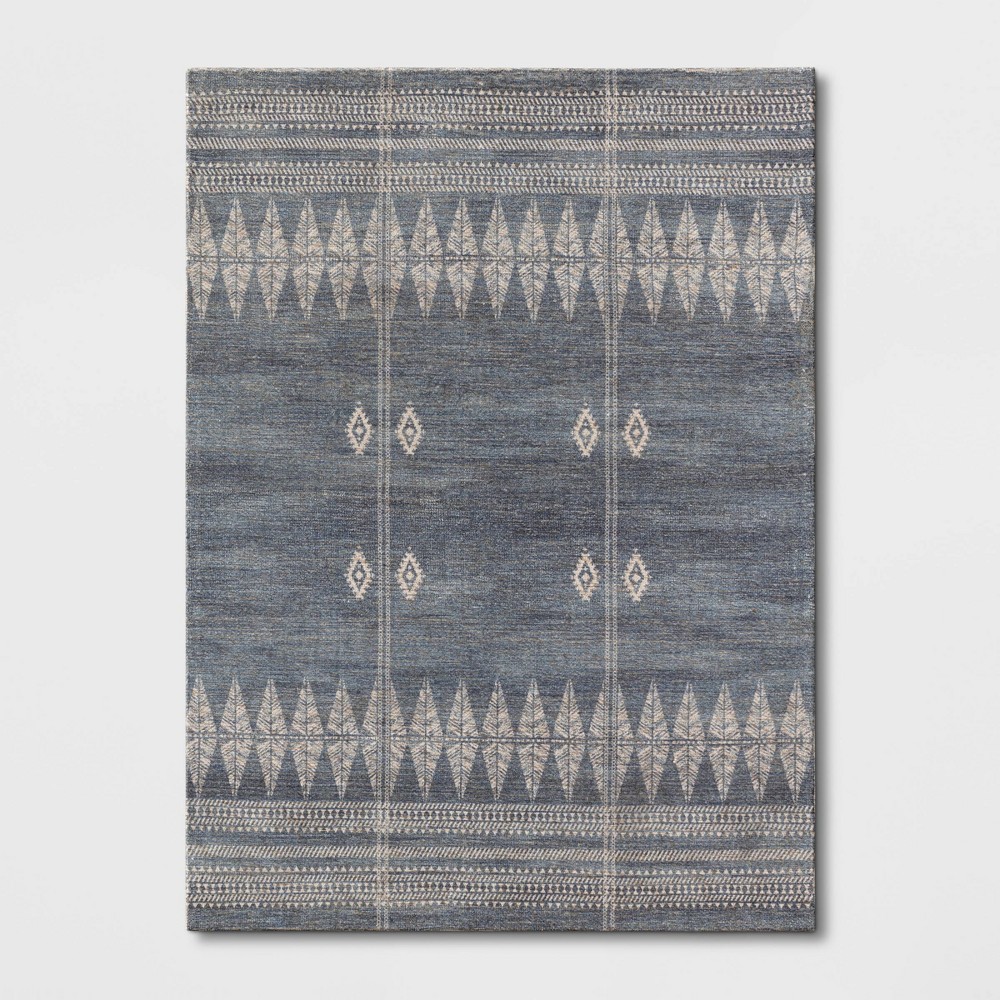 5'x7' Digital Process Print on Powerloom Base Area Rug Indigo - Threshold™