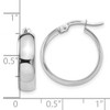 Black Bow Jewelry 4.5mm Polished Round Hoop Earrings 10k White Gold, 18mm (11/16 Inch) - 4 of 4