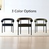 Modern Velvet Upholstered Dining Chairs Set of 4 with Curved Back & Arms,Wider Seat Accent Chairs for Dining Room,Living Room-Maison Boucle - 4 of 4