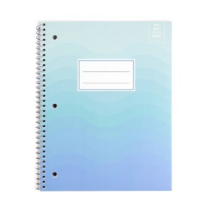 Yoobi Evolve 1 Subject Notebooks 8"x10.5" College Ruled Ocean Breeze Scallop - 1 of 4