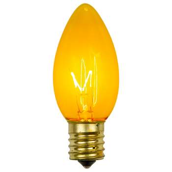 Northlight Pack of 25 Incandescent Transparent Yellow C9 Christmas Replacement Bulbs