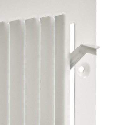 White Metal 4x12 Air Vent Register with Damper