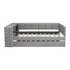 Whisen Wood Platform Bed with Storage Shelves, Drawers, Charging Station and Upholstered Headboard - 4 of 4