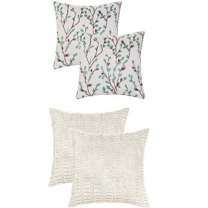 REGALWOVEN 4 Pcs Modern Soft Decorative Throw Pillow Covers 18" x 18" - 1 of 4
