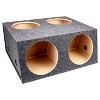 QPower 4 Hole 12 Inch Sealed Divided Subwoofer Enclosure and Planet Audio AC12D 1800 Watt Car Audio Power Speakers with Dual Voice Coil (2 Pack) - 2 of 4