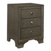 NicBex 3-Drawers Nightstand Wooden Bedside Table with 2 USB Ports Transitional Bedroom Furniture End Table for Living Room, Bedroom - 3 of 4