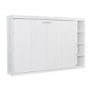 Full Size Murphy Bed with Bookshelf Storage and Space-Saving Design for Small Rooms or Guest Use-3irtyhousy - 3 of 4