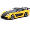 Mazda RX-7 VeilSide Fortune7 RHD (Right Hand Drive) Yellow and Black "Global64" Series 1/64 Diecast Model by Tarmac Works - 2 of 4