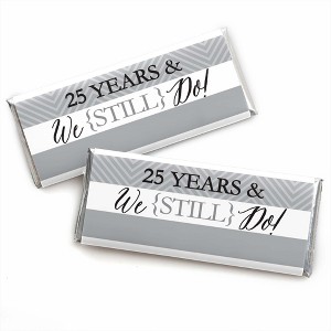 Big Dot of Happiness We Still Do - 25th Wedding Anniversary Party - Candy Bar Wrappers Party Favors - Set of 24 - 1 of 4