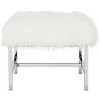Horace Faux Sheepskin Square Bench - White - Safavieh - 4 of 4