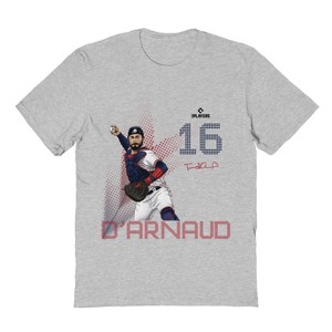 MLBPA Men's Darnaud Pw Licensed Mlbtravis D'Arnaud Atlanta Baseball Atlanta Braves Short Sleeve Graphic Cotton T-Shirt - Sport Grey M - 1 of 4