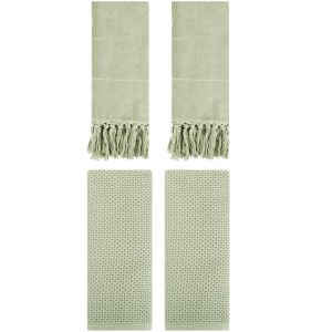 REGALWOVEN 4 Pcs Cotton Bathroom Hand Towels for Spa, Hotel - 1 of 4