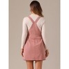 INSPIRE CHIC Women's Adjustable Strap Pinafore Bib Corduroy Overalls Floral Dress - 4 of 4