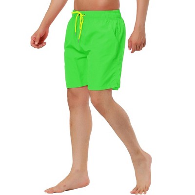 TATT 21 Men's Summer Casual Beach Drawstring Waist Surfing Mesh Lining Swim Shorts Green 32 — фото 4